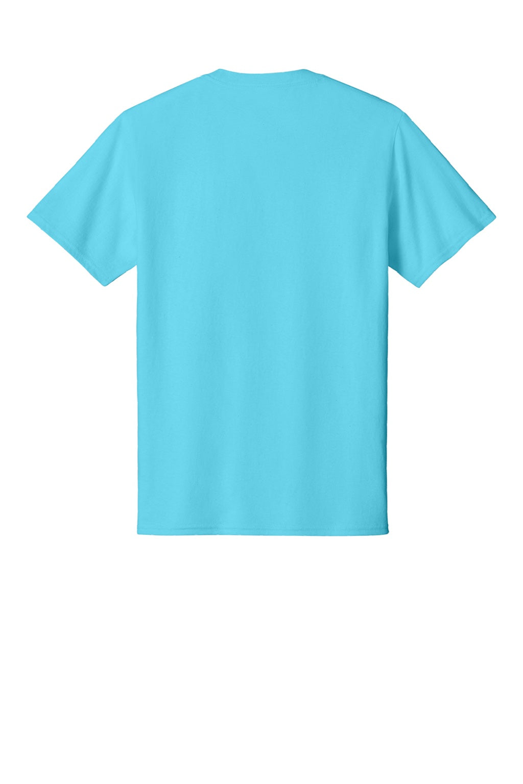 Port & Company PC54/PC54T Mens Core Short Sleeve Crewneck T-Shirt Tidal Wave Blue Flat Back
