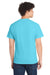 Port & Company PC54/PC54T Mens Core Short Sleeve Crewneck T-Shirt Tidal Wave Blue Model Back