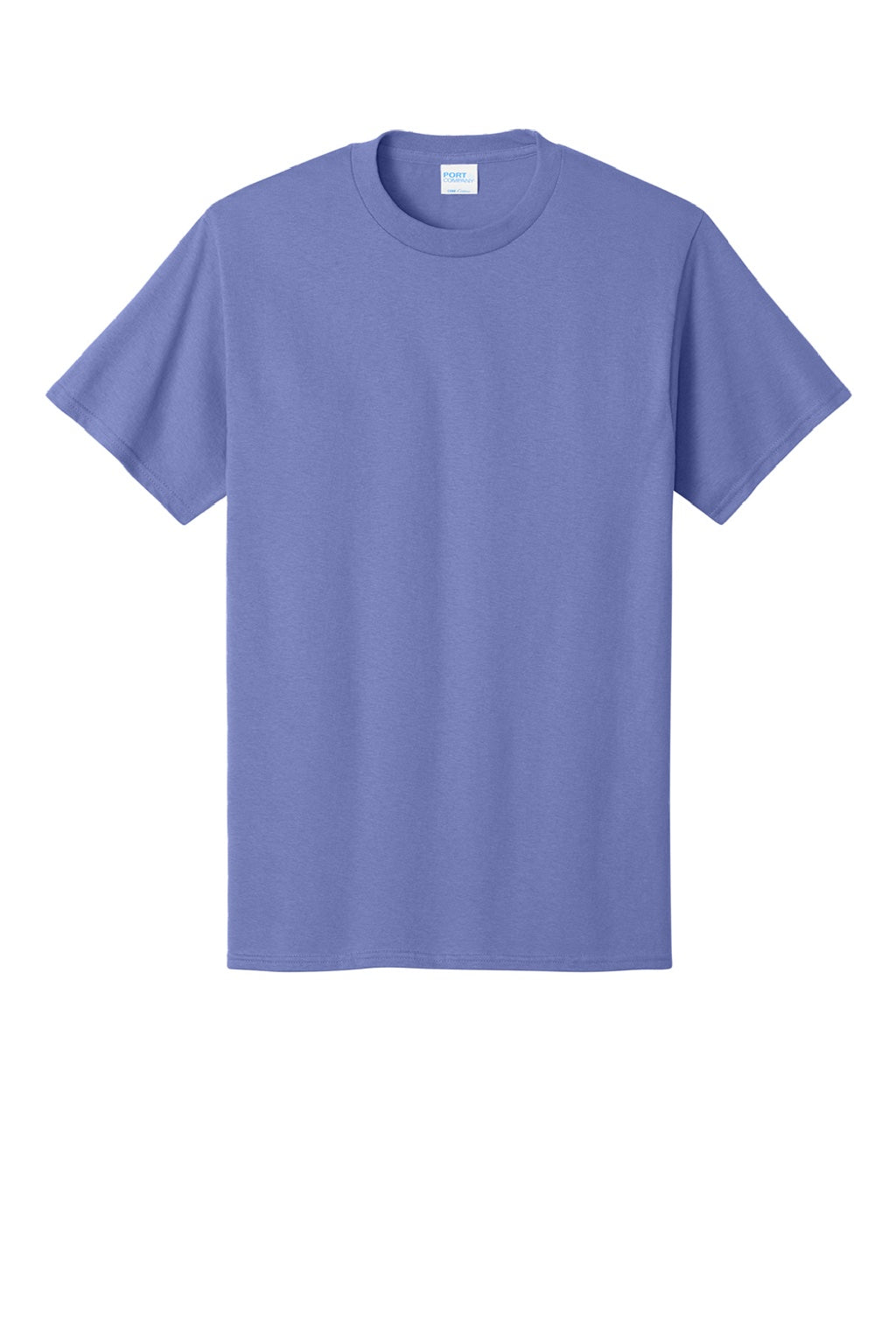 Port & Company PC54/PC54T Mens Core Short Sleeve Crewneck T-Shirt Violet Purple Flat Front