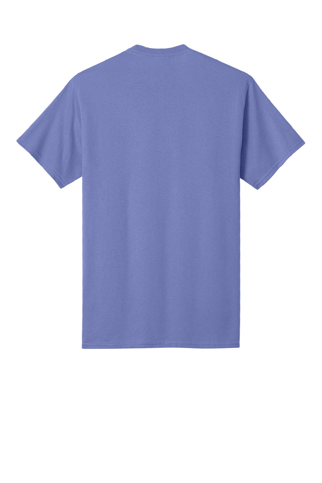 Port & Company PC54/PC54T Mens Core Short Sleeve Crewneck T-Shirt Violet Purple Flat Back