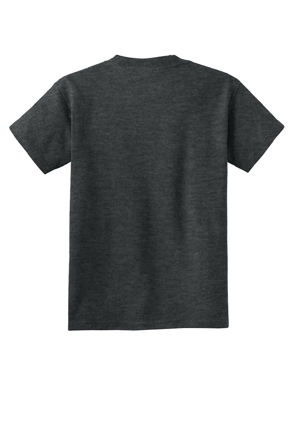 Port & Company PC54Y Youth Core Short Sleeve Crewneck T-Shirt Heather Black Flat Back