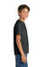 Port & Company PC54Y Youth Core Short Sleeve Crewneck T-Shirt Heather Black Model Side