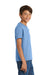 Port & Company PC54Y Youth Core Short Sleeve Crewneck T-Shirt Carolina Blue Model Side