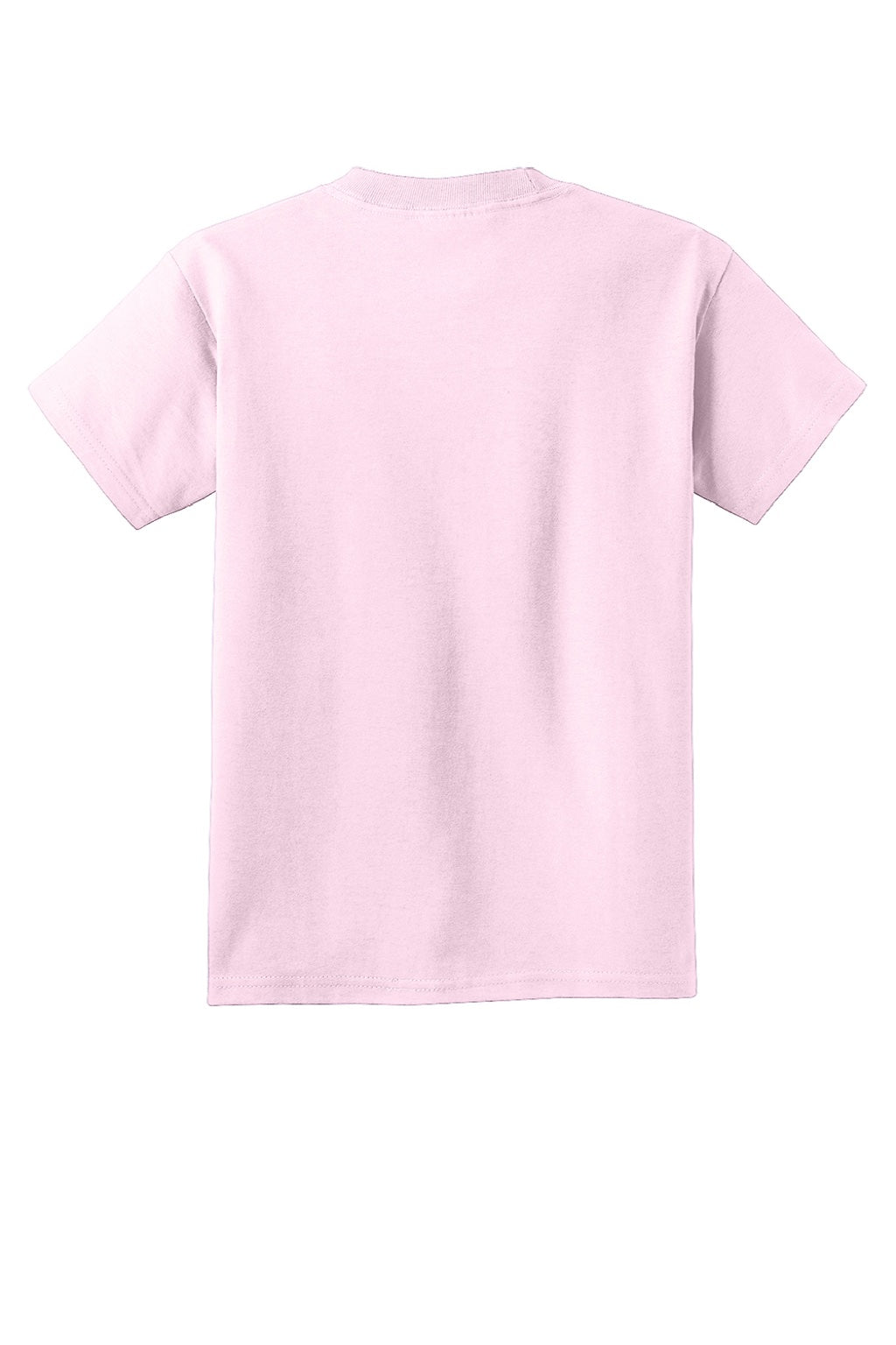 Port & Company PC54Y Youth Core Short Sleeve Crewneck T-Shirt Cherry Blossom Pink Flat Back