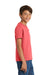 Port & Company PC54Y Youth Core Short Sleeve Crewneck T-Shirt Coral Model Side