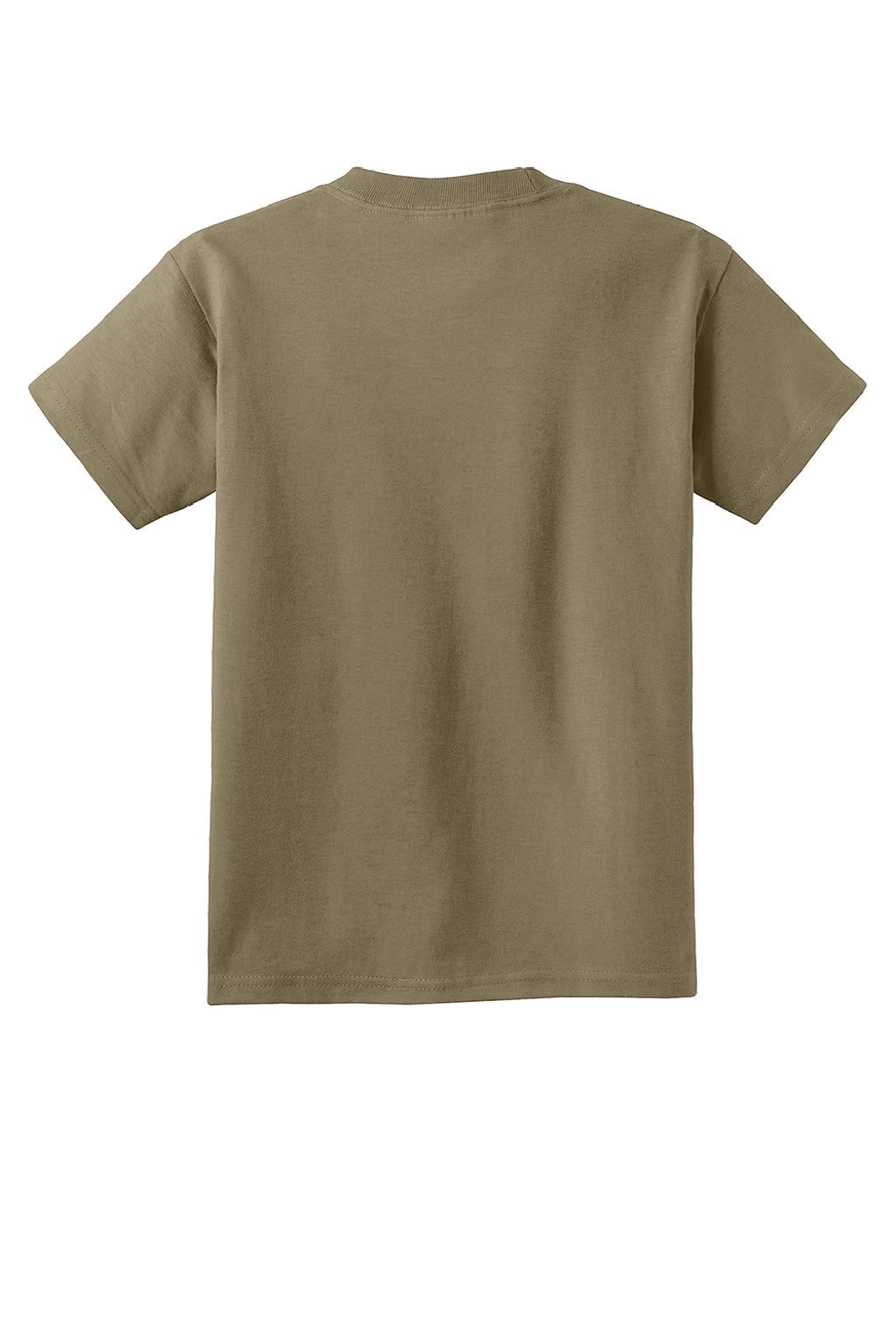 Port & Company PC54Y Youth Core Short Sleeve Crewneck T-Shirt Coyote Brown Flat Back