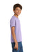 Port & Company PC54Y Youth Core Short Sleeve Crewneck T-Shirt Lavender Purple Model Side