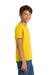 Port & Company PC54Y Youth Core Short Sleeve Crewneck T-Shirt Lemon Yellow Model Side