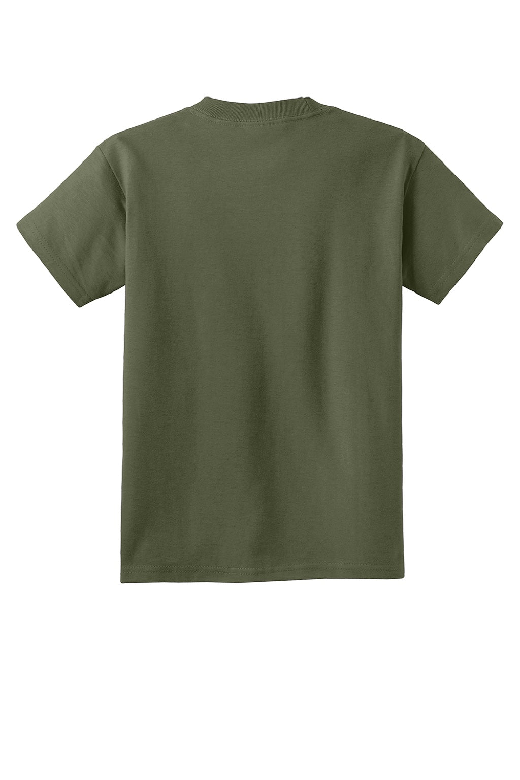 Port & Company PC54Y Youth Core Short Sleeve Crewneck T-Shirt Olive Drab Green Flat Back