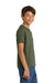 Port & Company PC54Y Youth Core Short Sleeve Crewneck T-Shirt Olive Drab Green Model Side