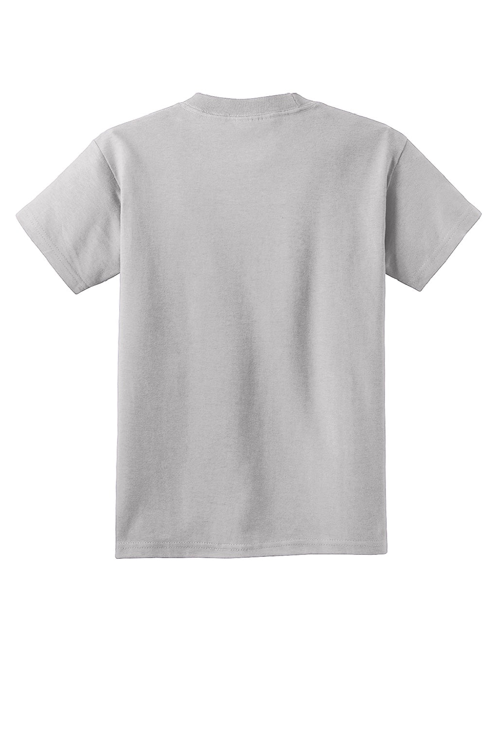 Port & Company PC54Y Youth Core Short Sleeve Crewneck T-Shirt Silver Grey Flat Back