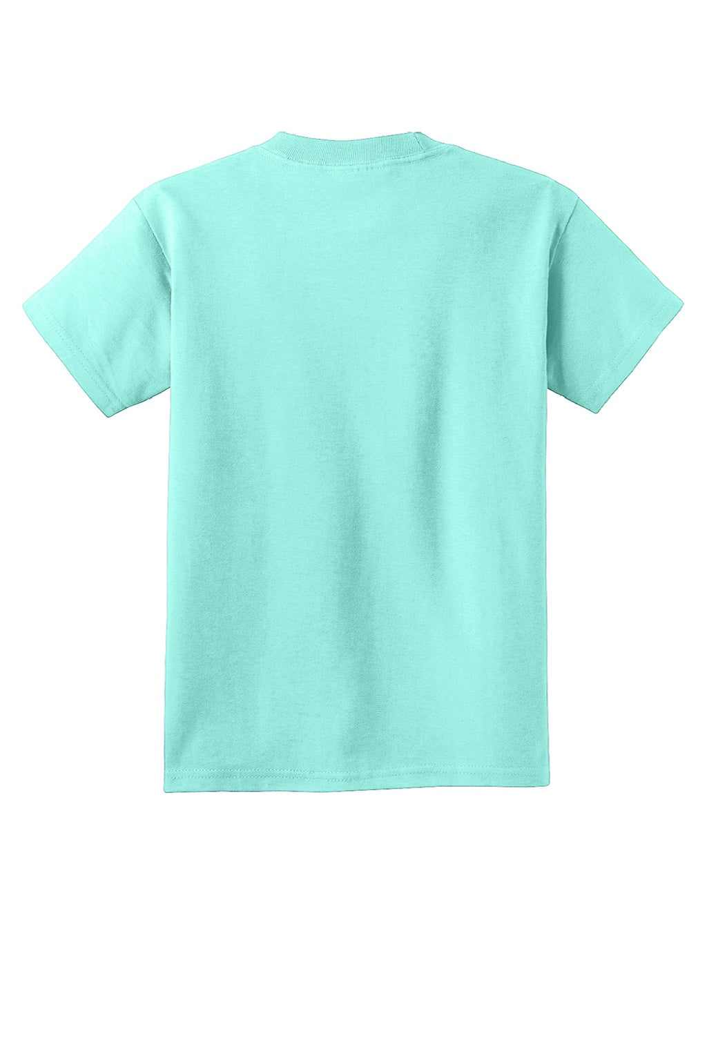 Port & Company PC54Y Youth Core Short Sleeve Crewneck T-Shirt True Celadon Blue Flat Back