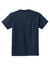 Port & Company PC54Y Youth Core Short Sleeve Crewneck T-Shirt True Navy Blue Flat Back