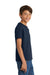 Port & Company PC54Y Youth Core Short Sleeve Crewneck T-Shirt True Navy Blue Model Side