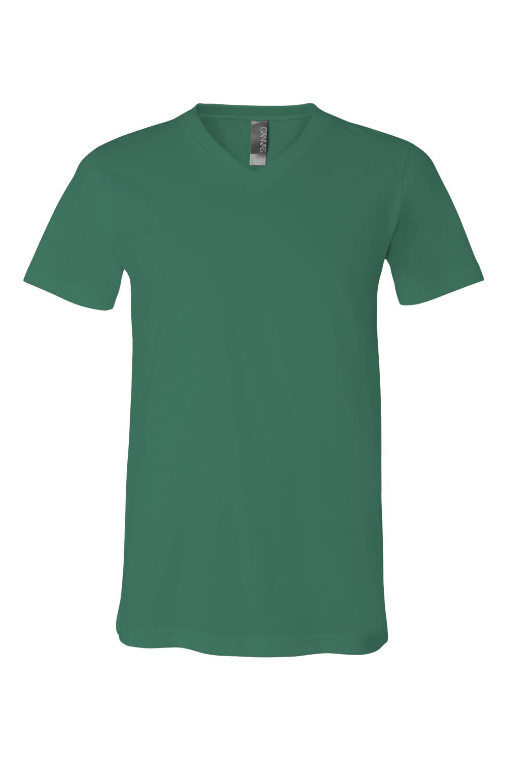 Bella + Canvas BC3005/3005/3655C Mens Jersey Short Sleeve V-Neck T-Shirt Kelly Green Flat Front