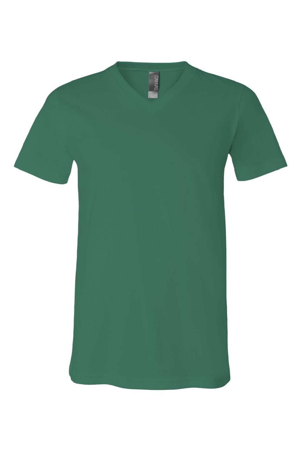 Bella + Canvas BC3005/3005 Mens Jersey Short Sleeve V-Neck T-Shirt Kelly Green Flat Front