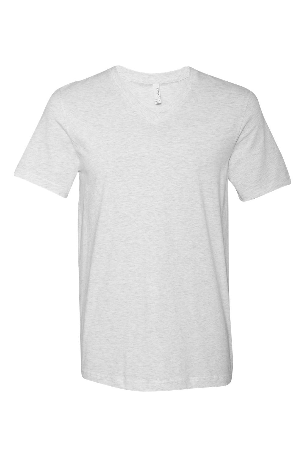 Bella + Canvas BC3005/3005/3655C Mens Jersey Short Sleeve V-Neck T-Shirt Ash Grey Flat Front