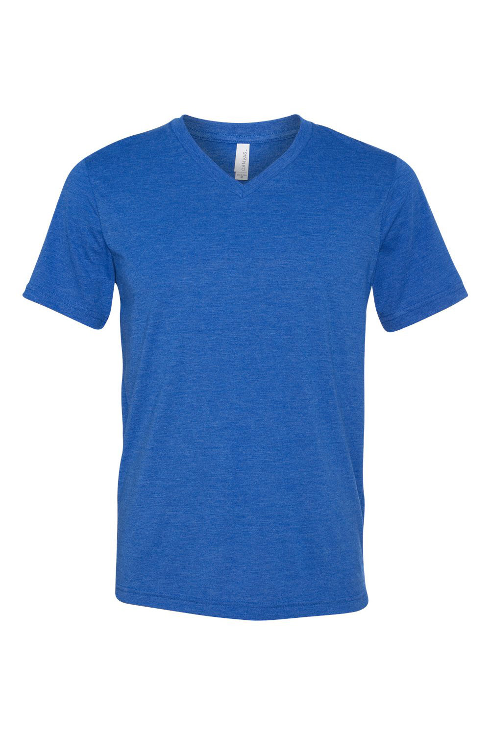 Bella + Canvas BC3415/3415C/3415 Mens Short Sleeve V-Neck T-Shirt True Royal Blue Flat Front