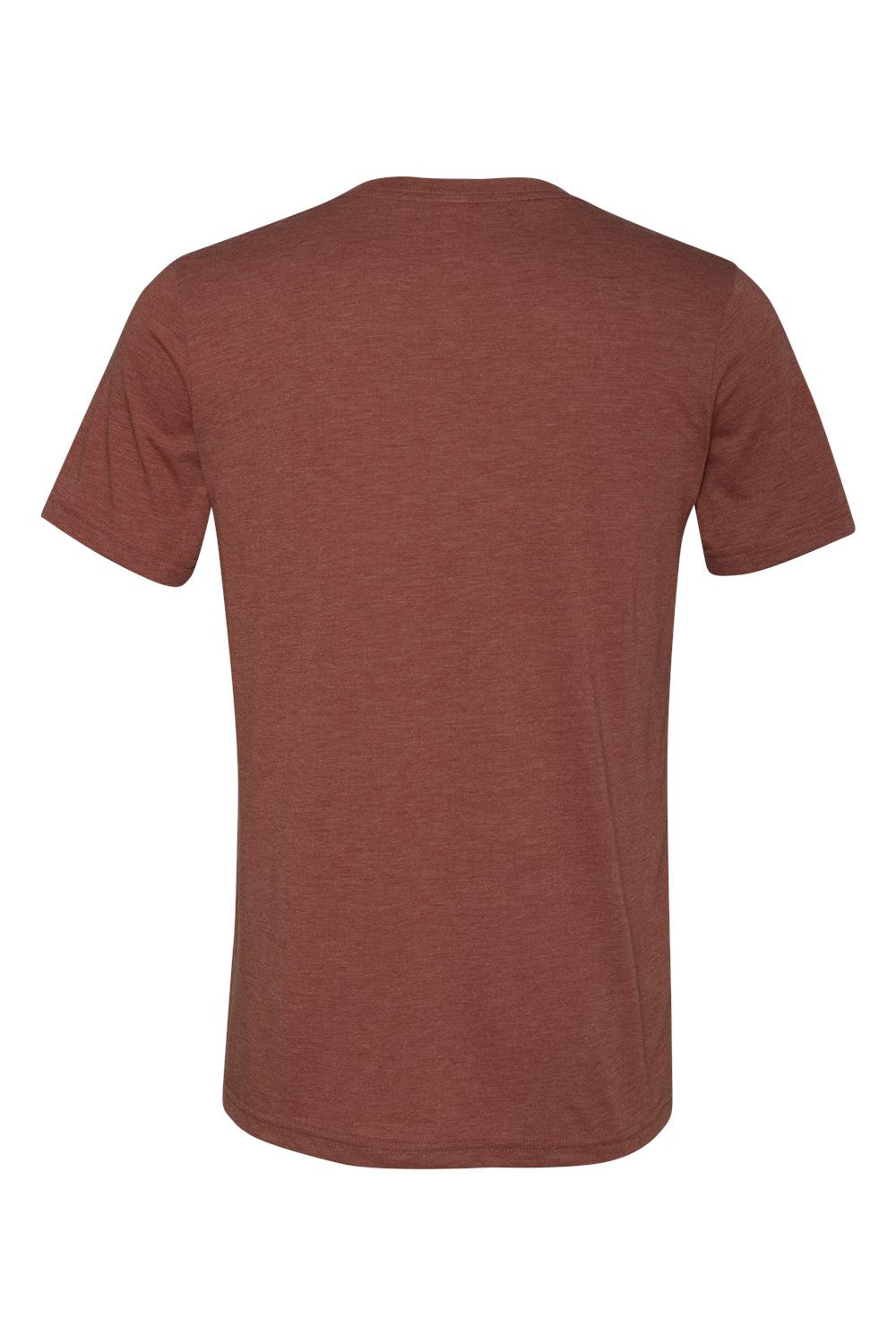 Bella + Canvas BC3415/3415C/3415 Mens Short Sleeve V-Neck T-Shirt Clay Red Flat Back