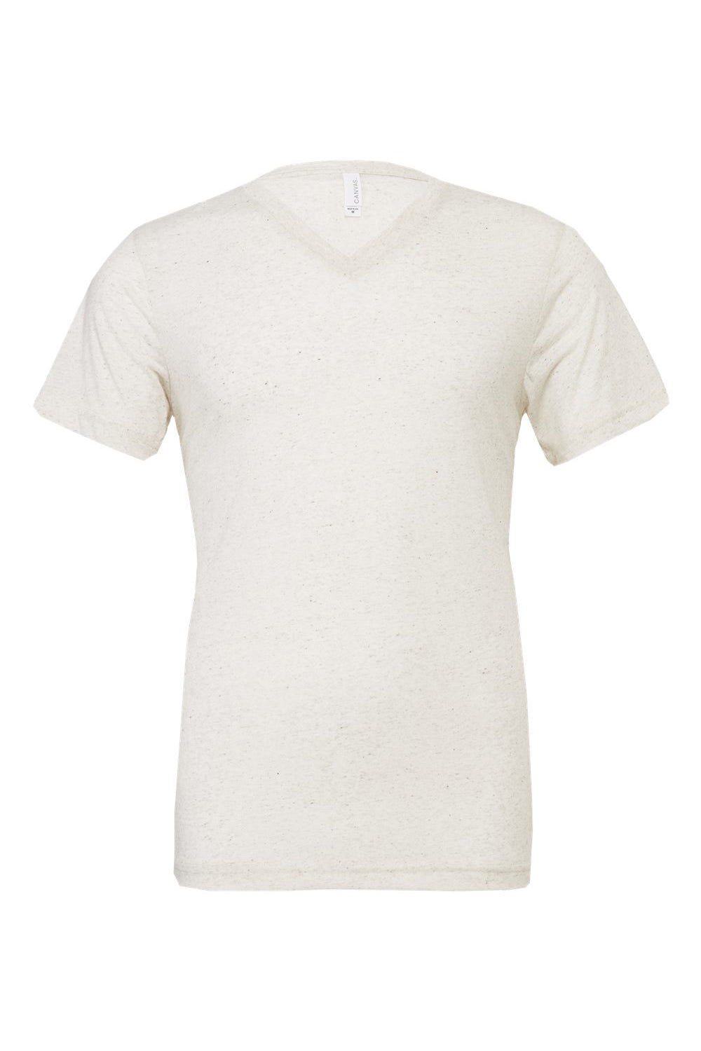 Bella + Canvas BC3415/3415C/3415 Mens Short Sleeve V-Neck T-Shirt Oatmeal Flat Front