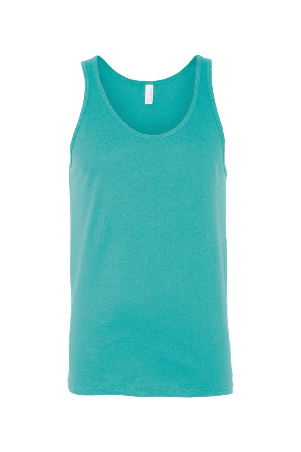 Bella + Canvas BC3480/3480 Mens Jersey Tank Top Teal Green Flat Front