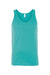 Bella + Canvas BC3480/3480 Mens Jersey Tank Top Teal Green Flat Front