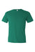 Bella + Canvas BC3650/3650 Mens Short Sleeve Crewneck T-Shirt Kelly Green Flat Front