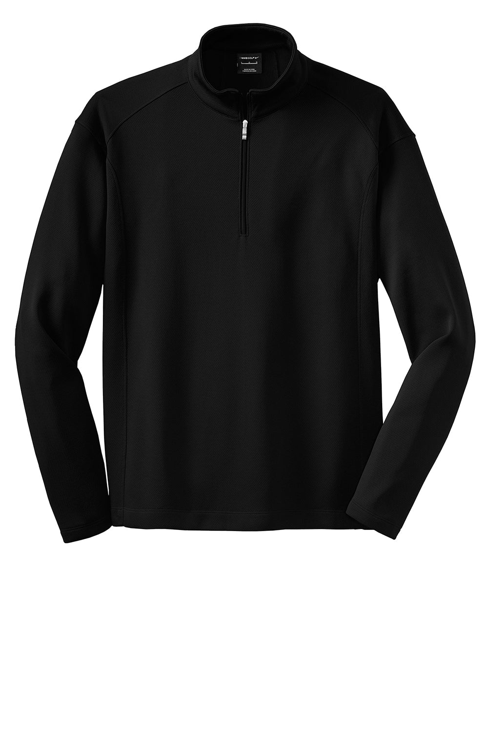 Nike 400099 Mens 1/4 Zip Sweatshirt Black Flat Front