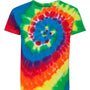 Dyenomite Youth Spiral Tie Dyed Short Sleeve Crewneck T-Shirt - Michelangelo - NEW