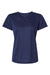 Augusta Sportswear 1790 Womens Moisture Wicking Short Sleeve V-Neck T-Shirt Navy Blue Model Flat Front
