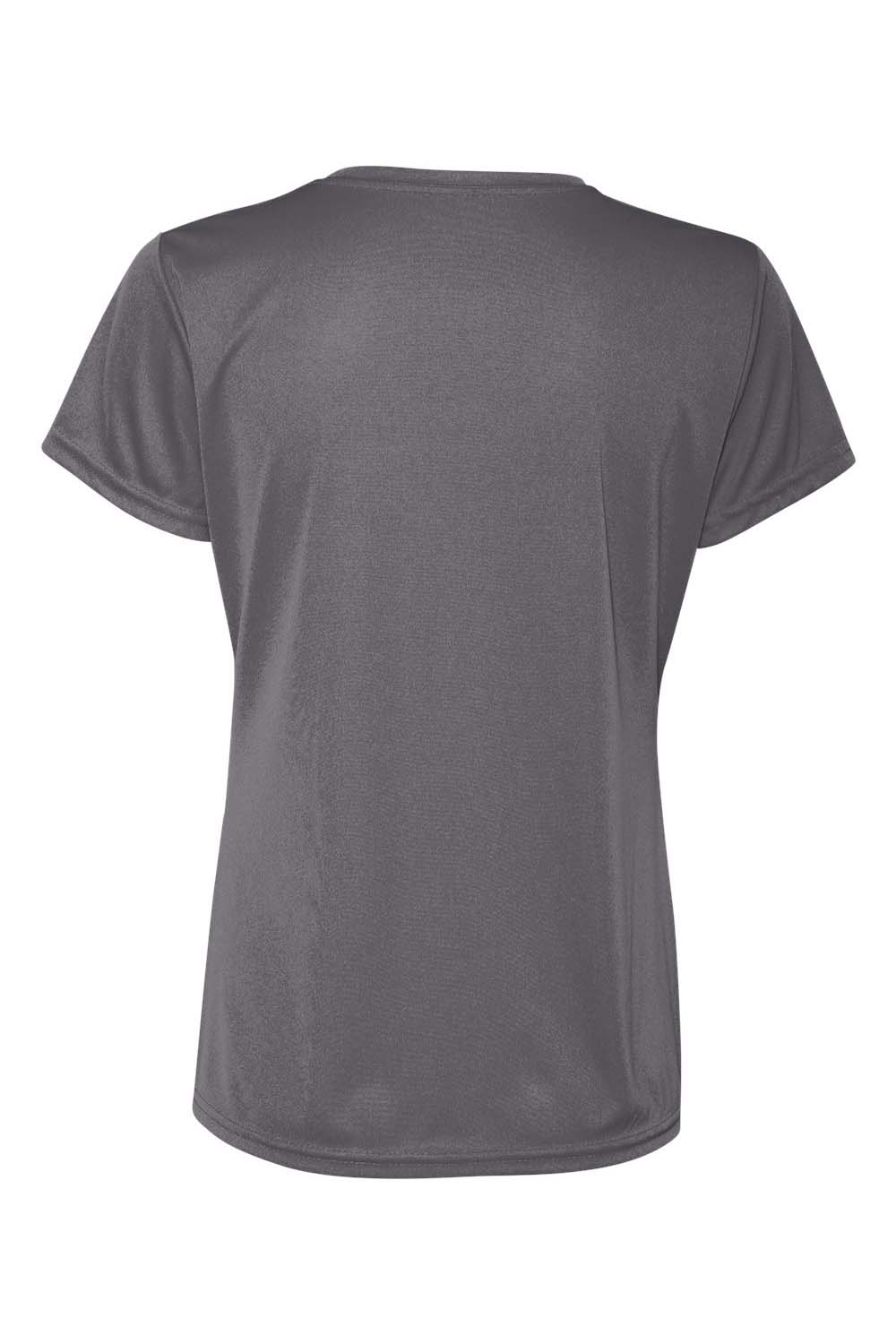 Augusta Sportswear 1790 Womens Moisture Wicking Short Sleeve V-Neck T-Shirt Graphite Grey Model Flat Back