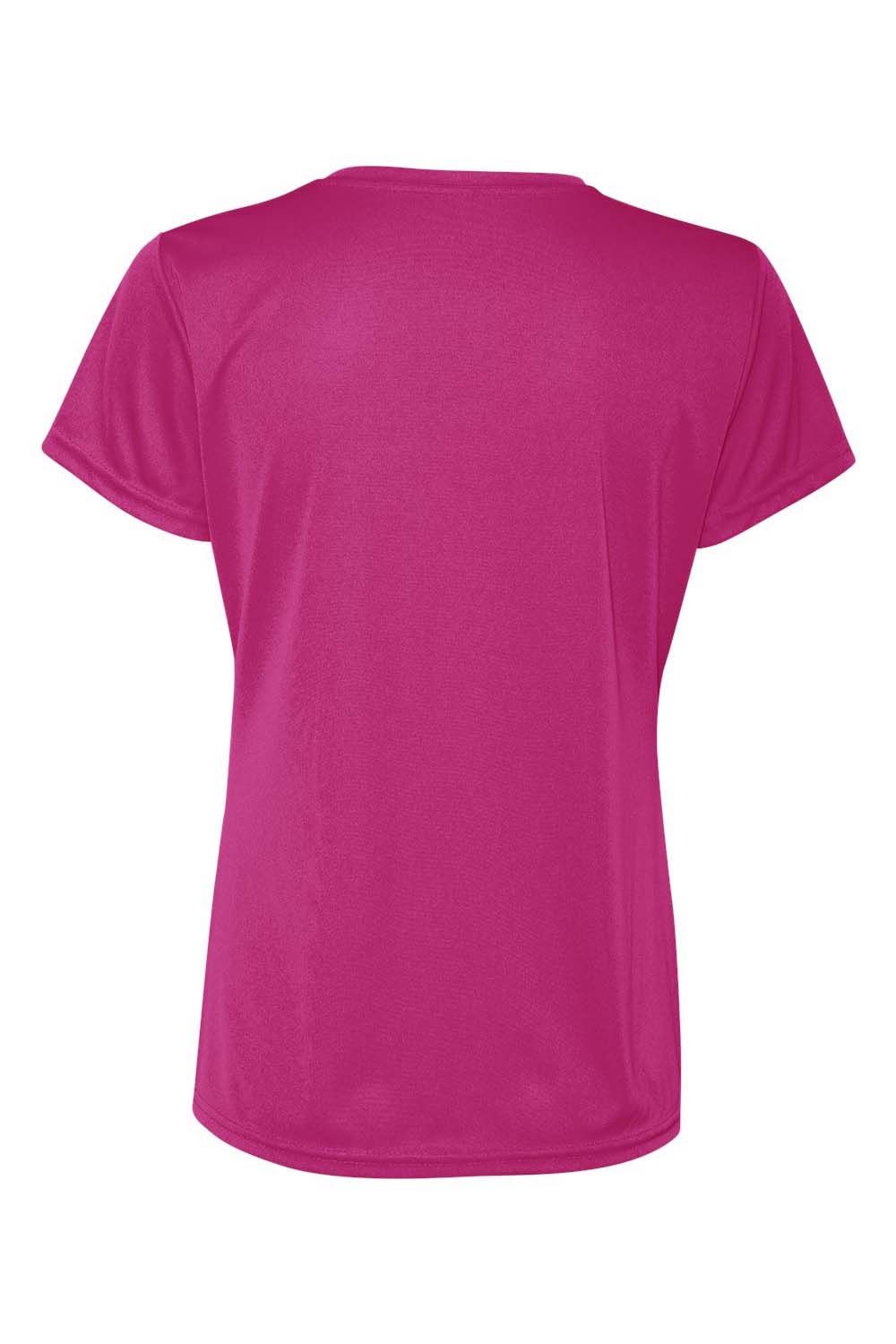 Augusta Sportswear 1790 Womens Moisture Wicking Short Sleeve V-Neck T-Shirt Power Pink Model Flat Back
