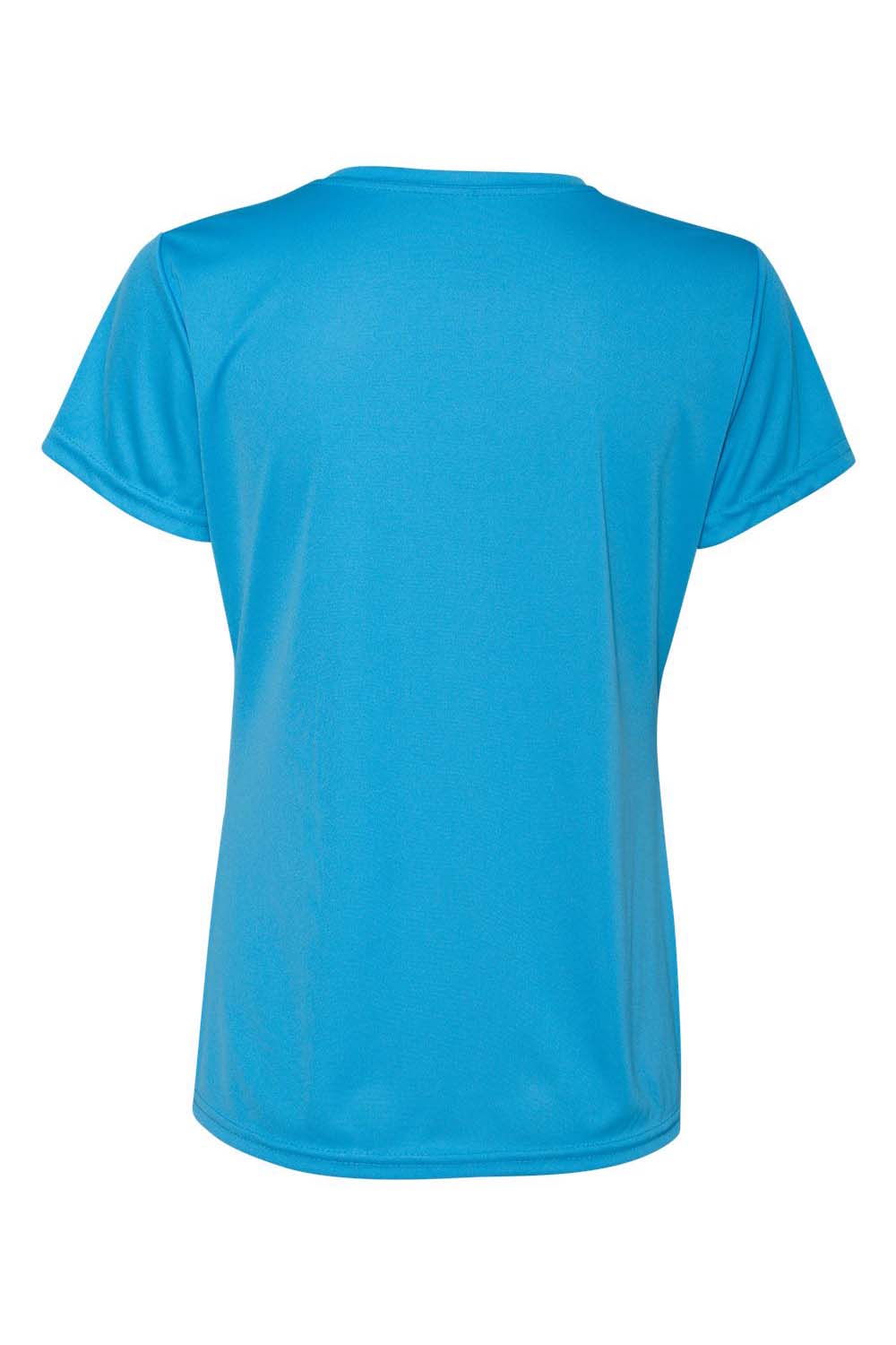 Augusta Sportswear 1790 Womens Moisture Wicking Short Sleeve V-Neck T-Shirt Power Blue Model Flat Back
