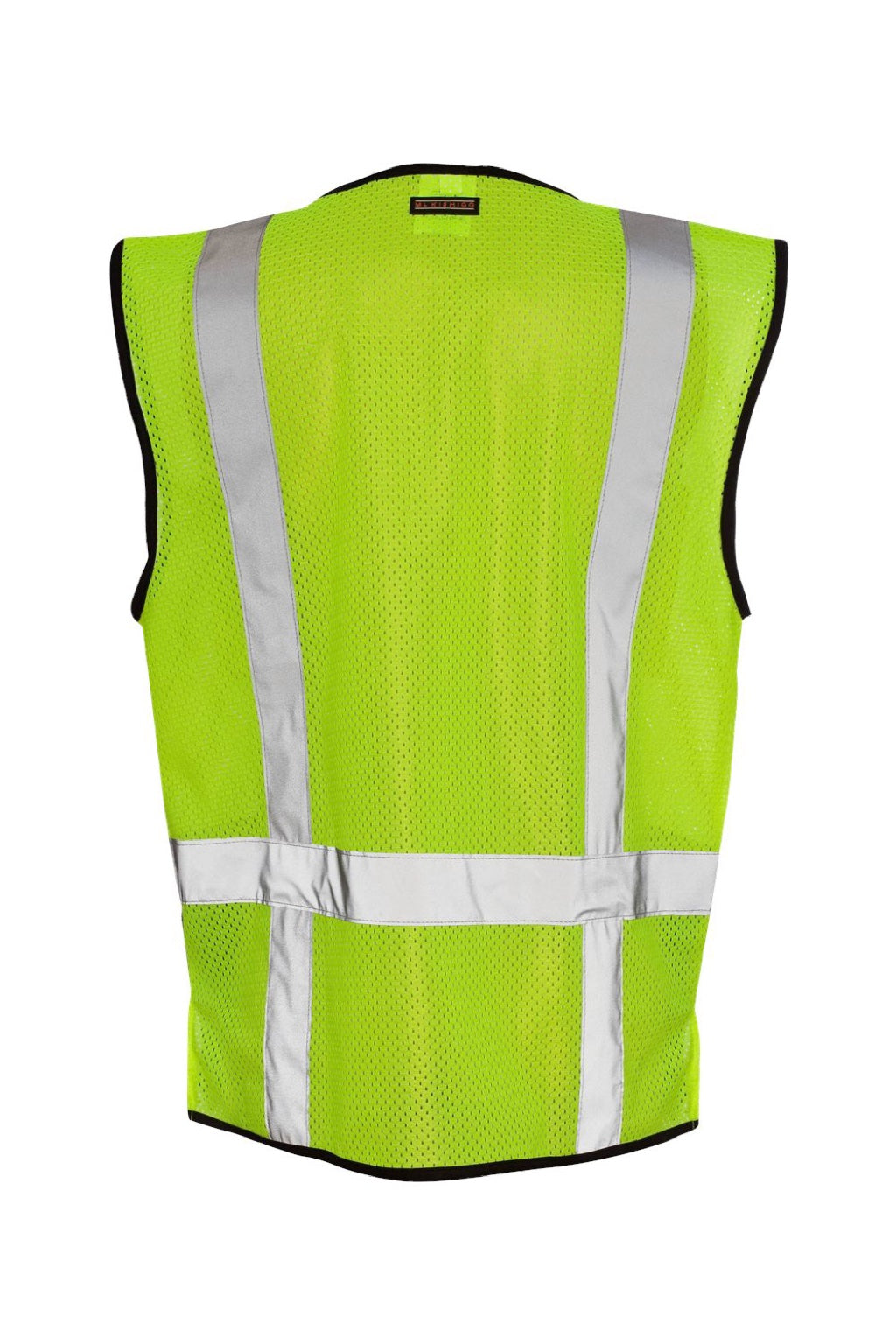Kishigo 1509 Unisex Black Bottom Mesh Class 2 Vest Lime Green Flat Back