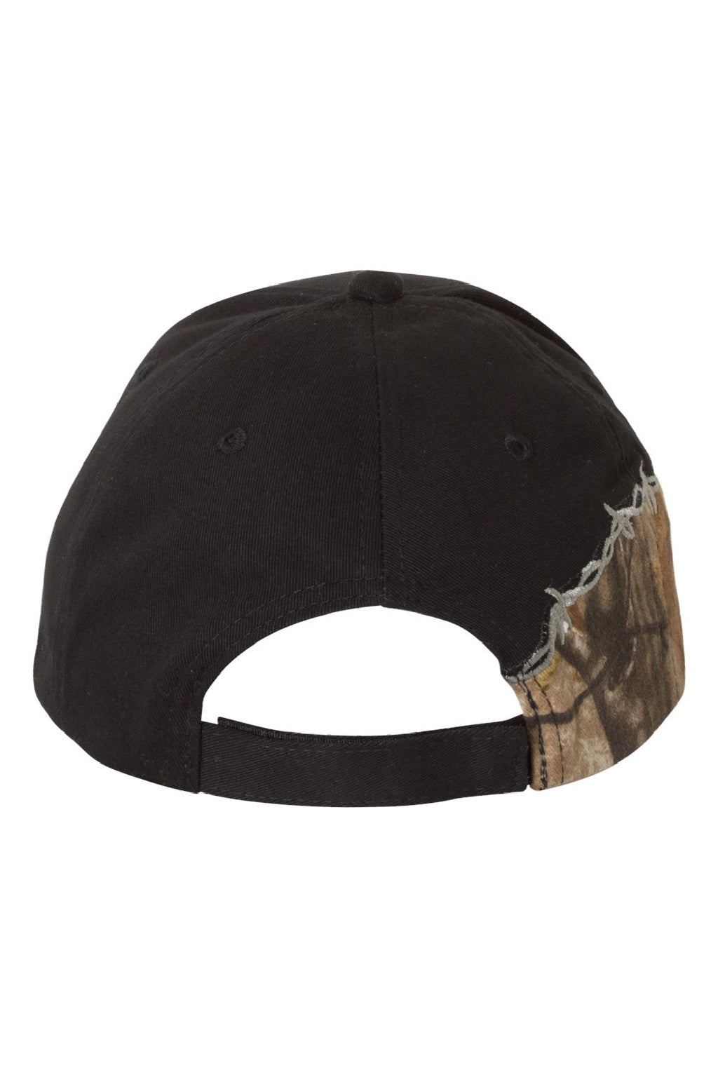 Kati Hats LC4BW Mens Camo w/ Barbed Wire Adjustable Hat Black/Realtree AP Flat Back