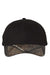 Kati Hats LC25 Mens Solid Crown w/ Camo Visor Adjustable Hat Black/Realtree AP Flat Front