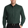 CornerStone Mens SuperPro Stain Resistant Long Sleeve Button Down Shirt w/ Pocket - Dark Green - Closeout