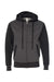 Independent Trading Co. IND45UVZ Mens Varsity Full Zip Hooded Sweatshirt Hoodie Heather Charcoal Grey/Black Flat Front