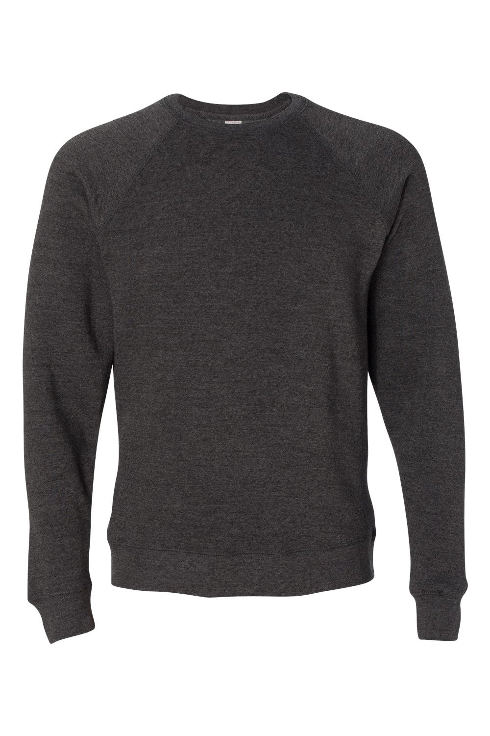 Independent Trading Company PRM30SBC Mens Special Blend Crewneck Raglan Sweatshirt Carbon Grey Flat Front