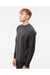 Independent Trading Co. PRM30SBC Mens Special Blend Crewneck Raglan Sweatshirt Carbon Grey Model Side