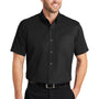 CornerStone Mens SuperPro Stain Resistant Short Sleeve Button Down Shirt w/ Pocket - Black - Closeout
