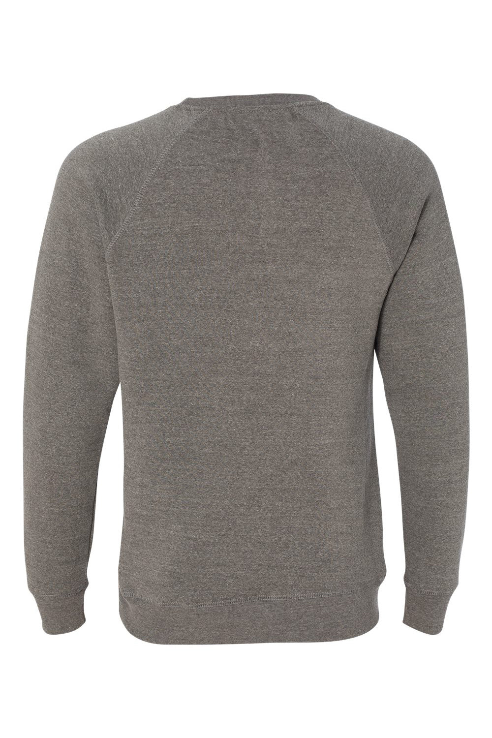 Independent Trading Company PRM30SBC Mens Special Blend Crewneck Raglan Sweatshirt Nickel Grey Flat Back