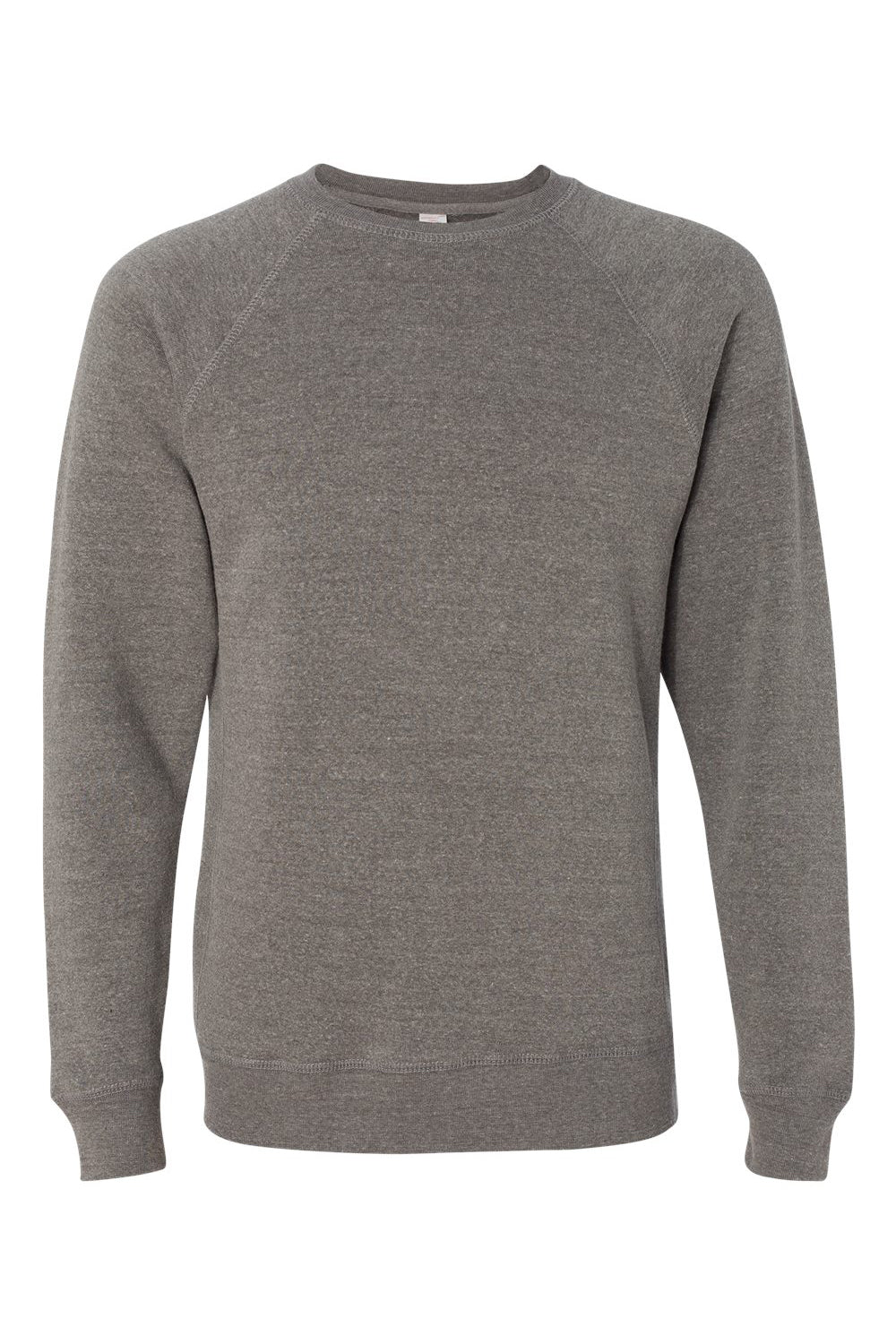 Independent Trading Company PRM30SBC Mens Special Blend Crewneck Raglan Sweatshirt Nickel Grey Flat Front
