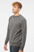 Independent Trading Company PRM30SBC Mens Special Blend Crewneck Raglan Sweatshirt Nickel Grey Model Side