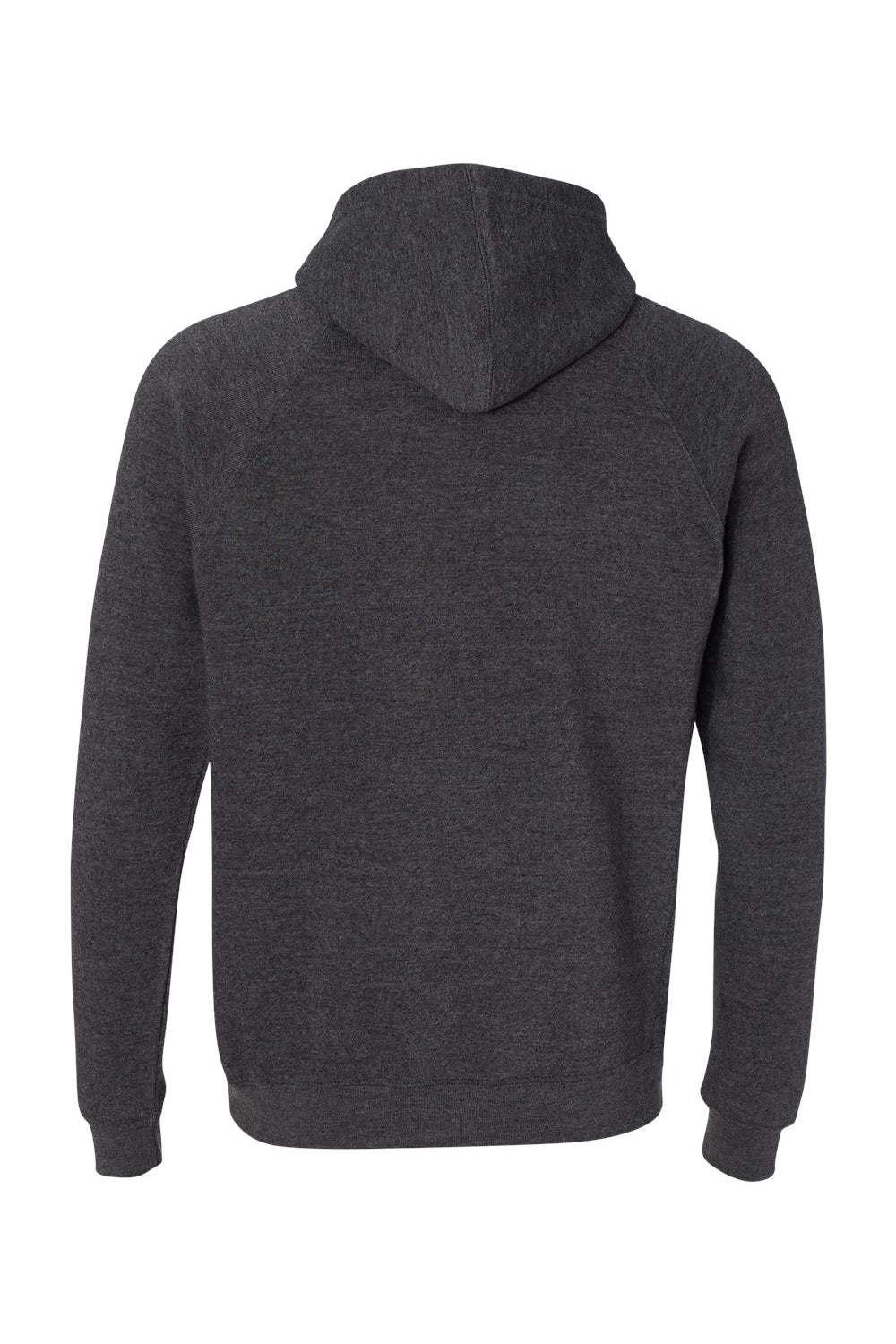 Independent Trading Company PRM33SBP Mens Special Blend Raglan Hooded Sweatshirt Hoodie w/ Pouch Pocket Carbon Grey Flat Back