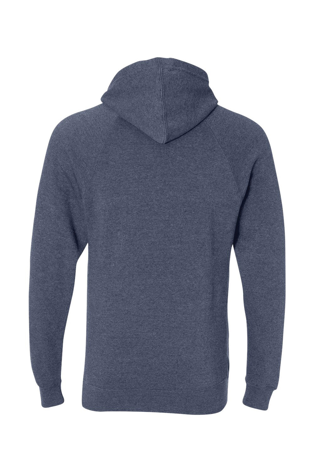 Independent Trading Co. PRM33SBP Mens Special Blend Raglan Hooded Sweatshirt Hoodie Midnight Navy Blue Flat Back