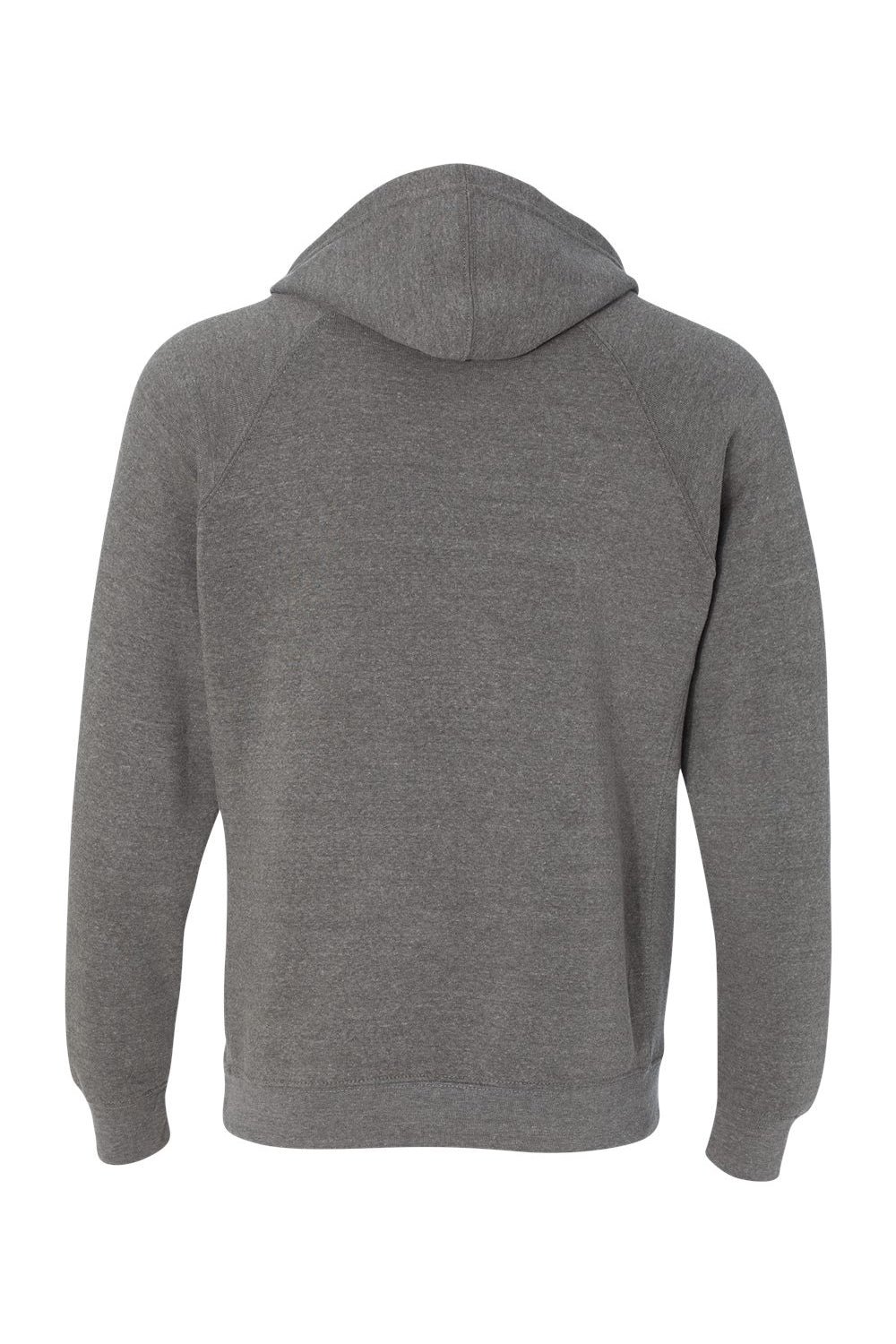 Independent Trading Company PRM33SBP Mens Special Blend Raglan Hooded Sweatshirt Hoodie w/ Pouch Pocket Nickel Grey Flat Back
