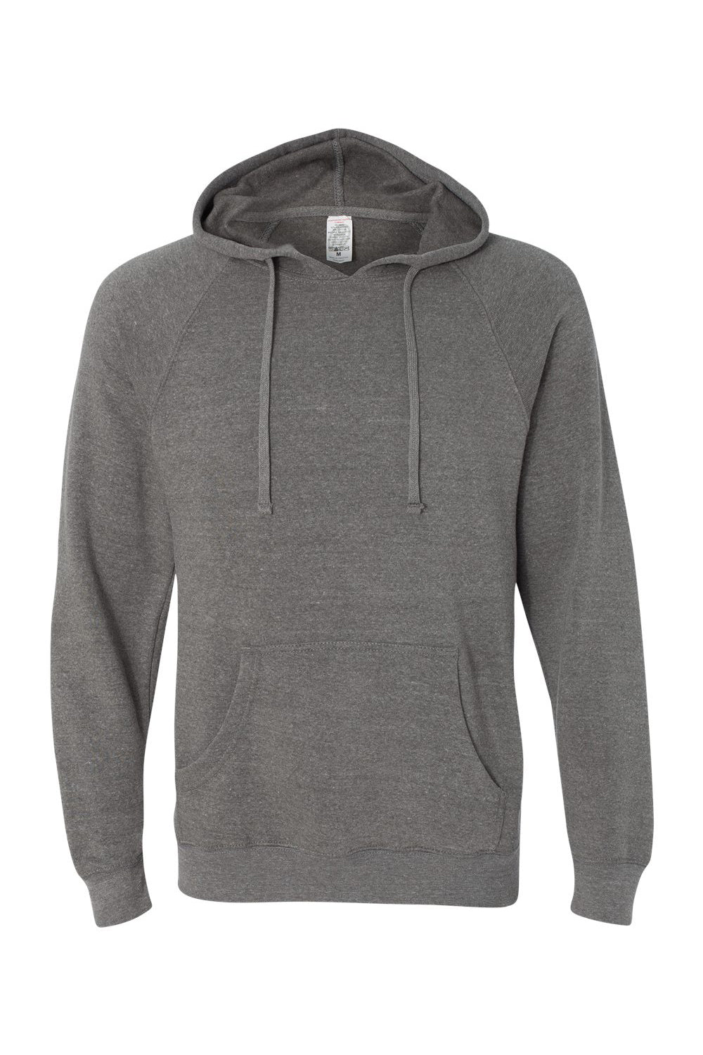 Independent Trading Company PRM33SBP Mens Special Blend Raglan Hooded Sweatshirt Hoodie w/ Pouch Pocket Nickel Grey Flat Front