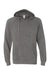 Independent Trading Company PRM33SBP Mens Special Blend Raglan Hooded Sweatshirt Hoodie w/ Pouch Pocket Nickel Grey Flat Front