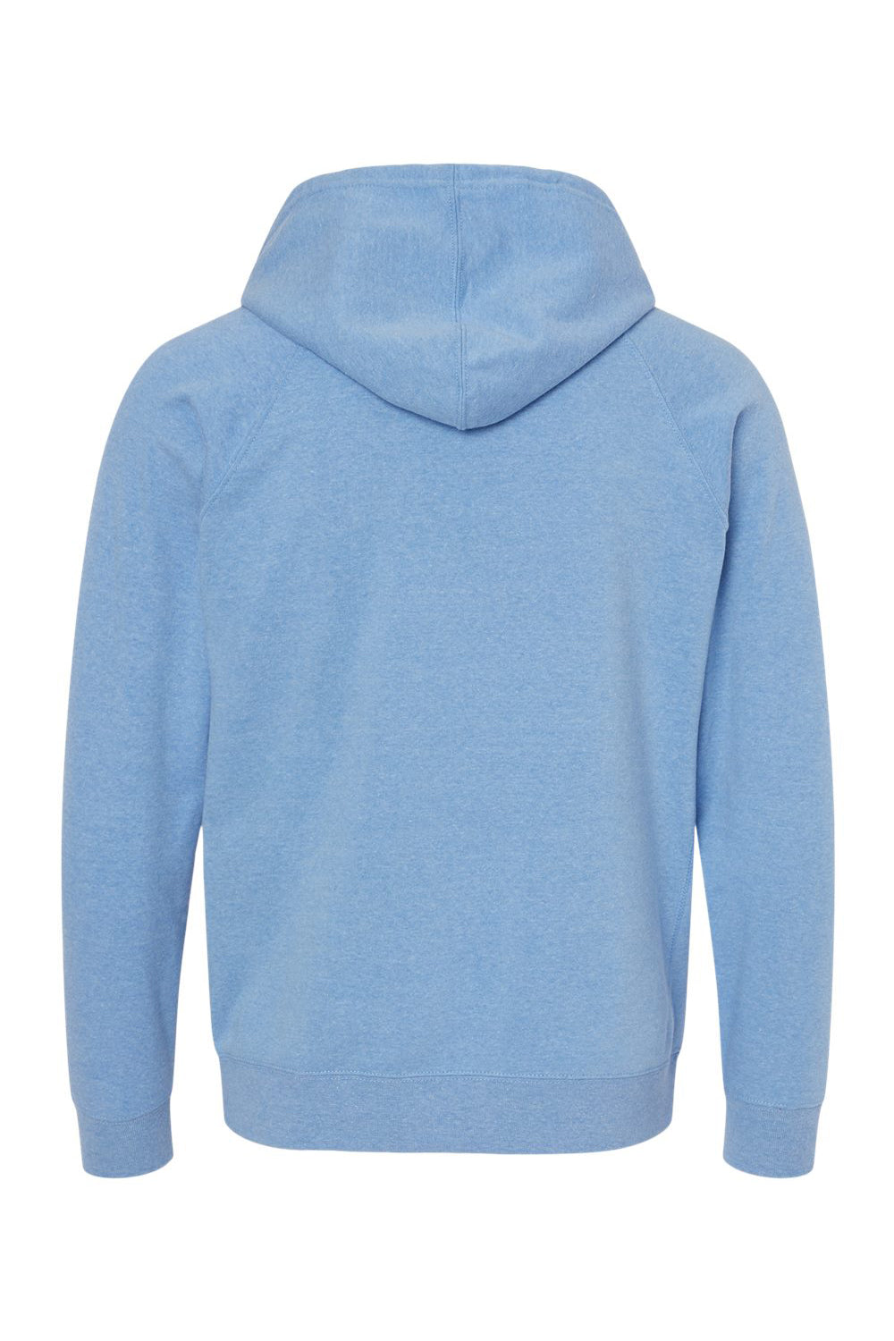 Independent Trading Company PRM33SBP Mens Special Blend Raglan Hooded Sweatshirt Hoodie w/ Pouch Pocket Pacific Blue Flat Back